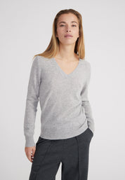 Vneck - light grey melange