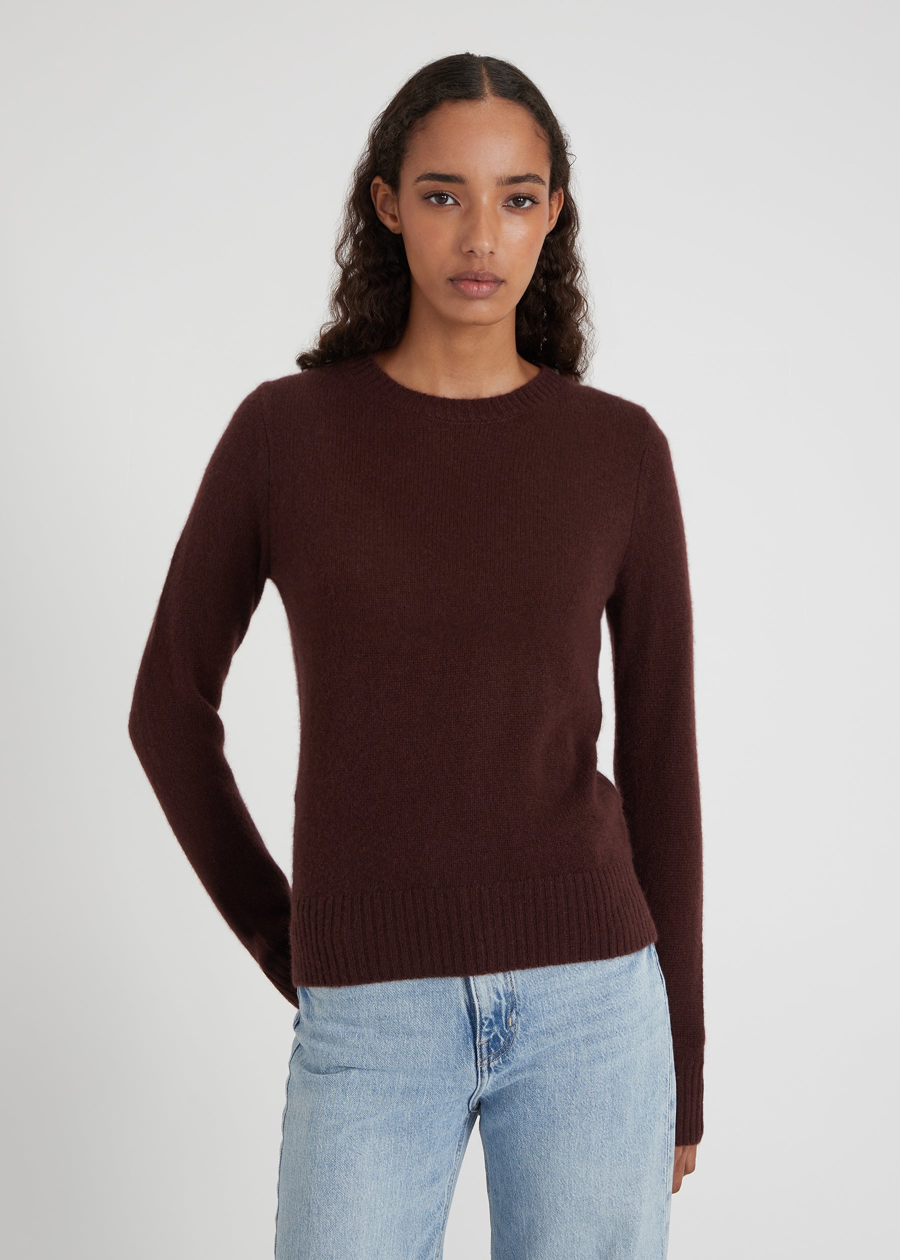 Rundhalspullover - chocolate