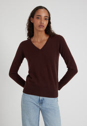 Vneck - chocolate