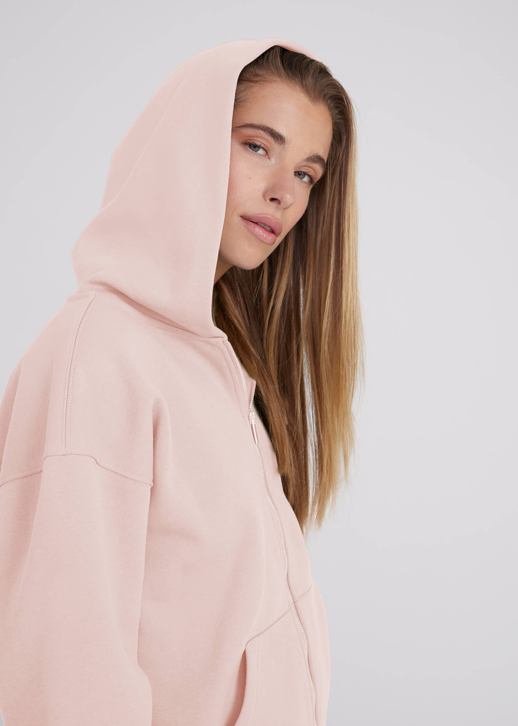 Zip Hoodie - baby pink