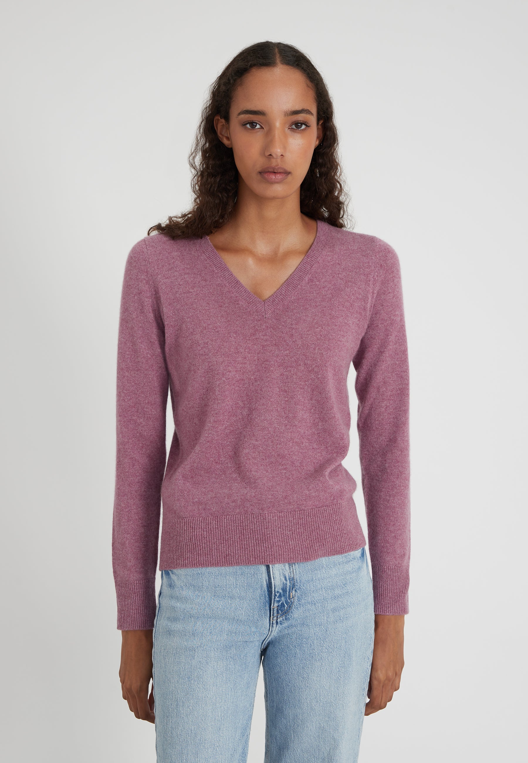 Vneck - dull rose