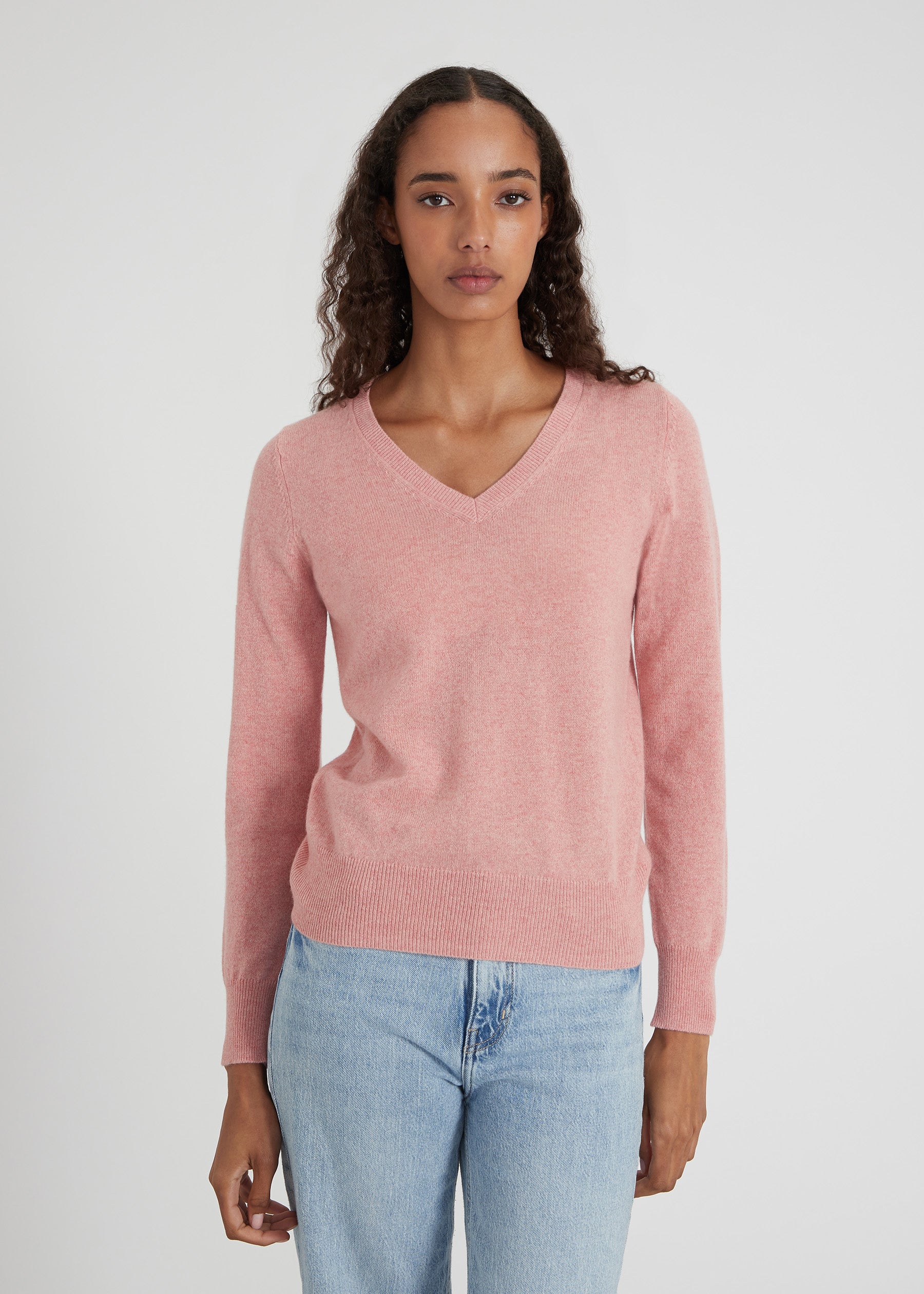 Vneck - coral melange