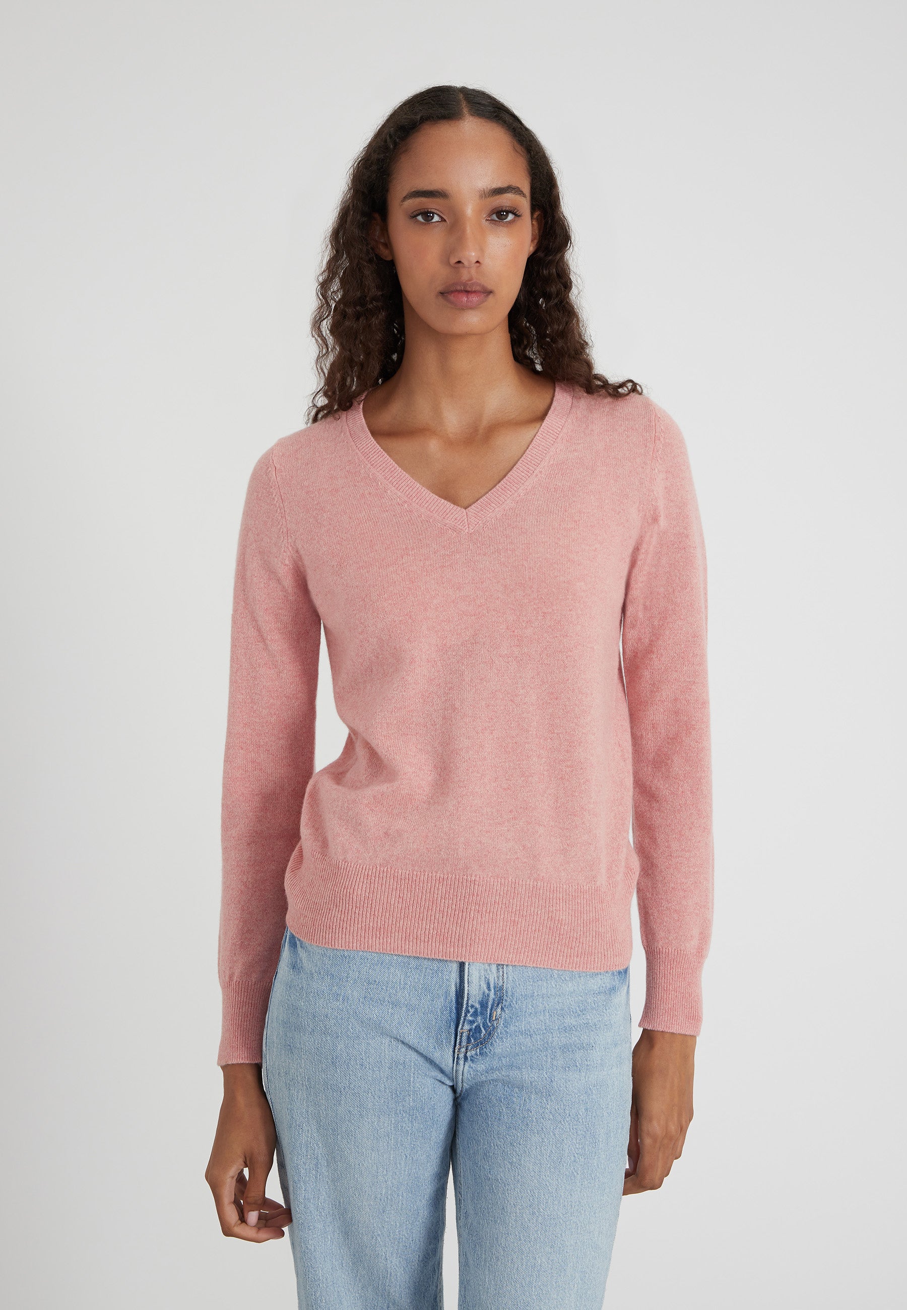 Vneck - coral melange