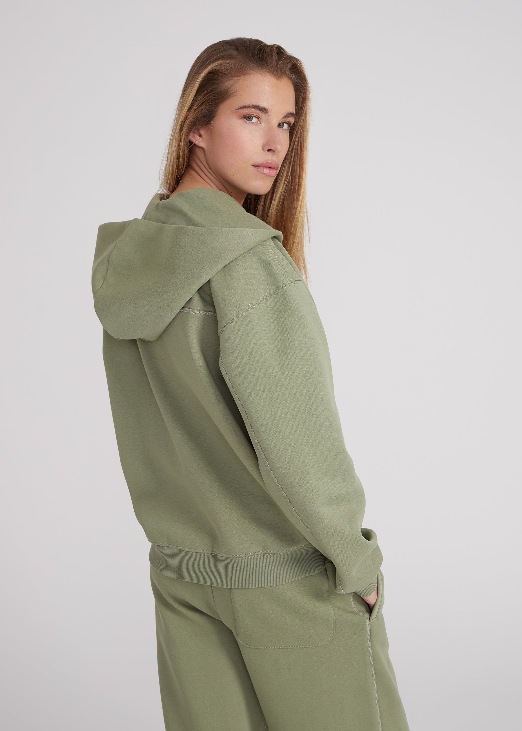 Zip Hoodie - olive