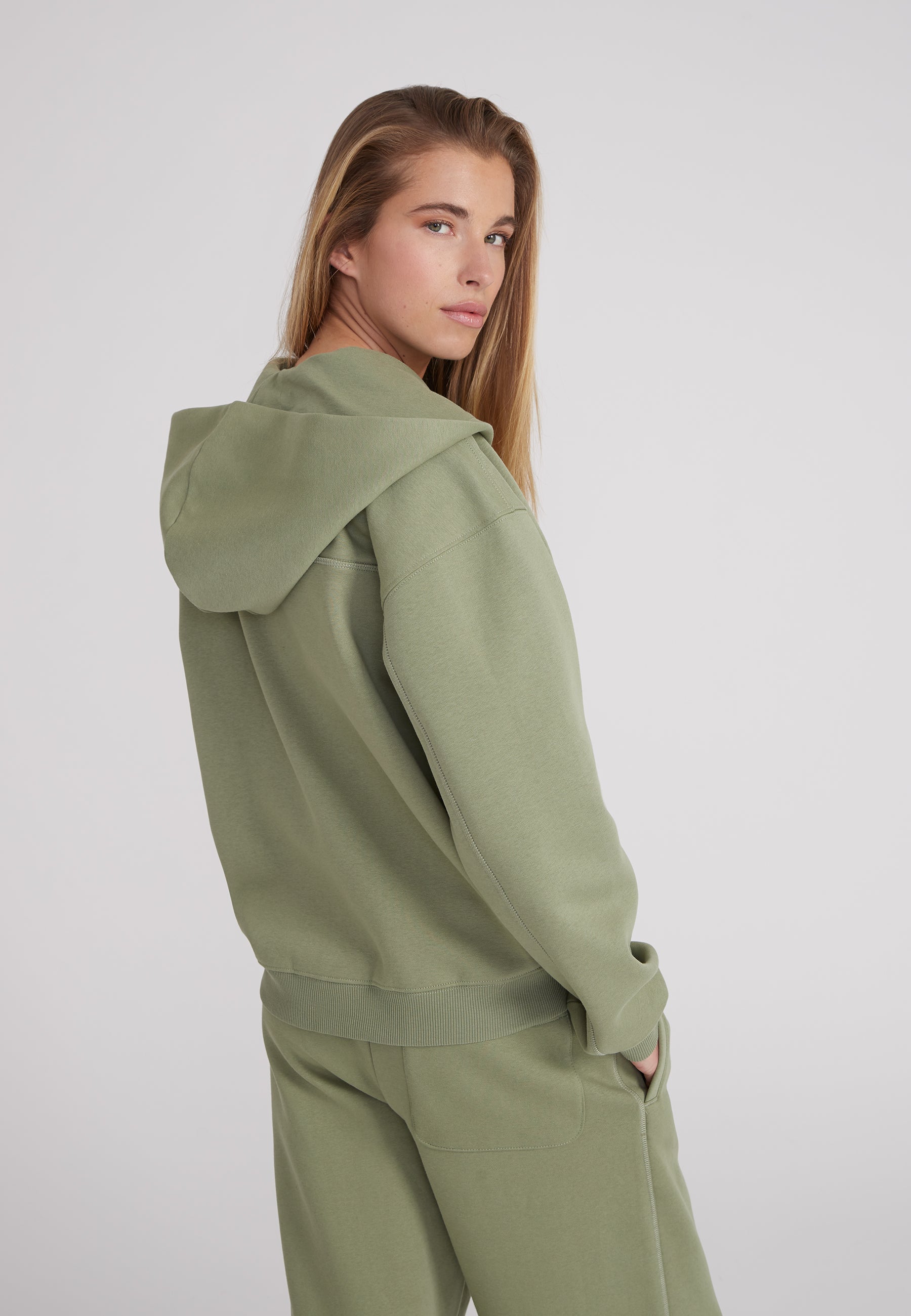 Zip Hoodie - olive
