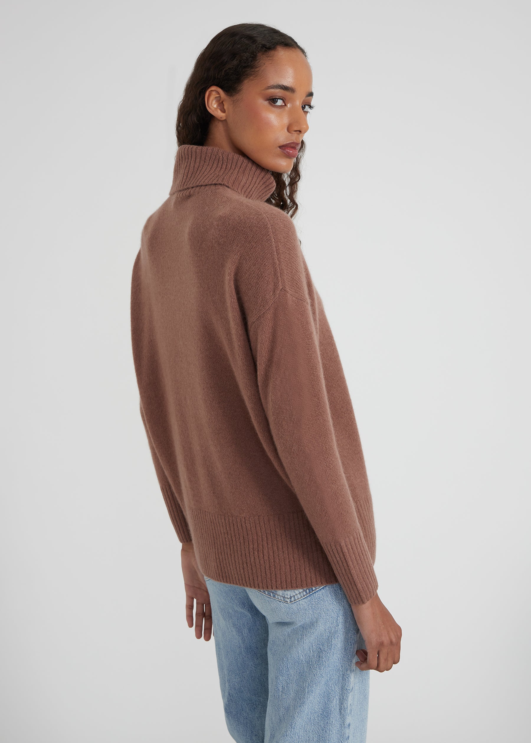 Oversize Rollkragen - mocha