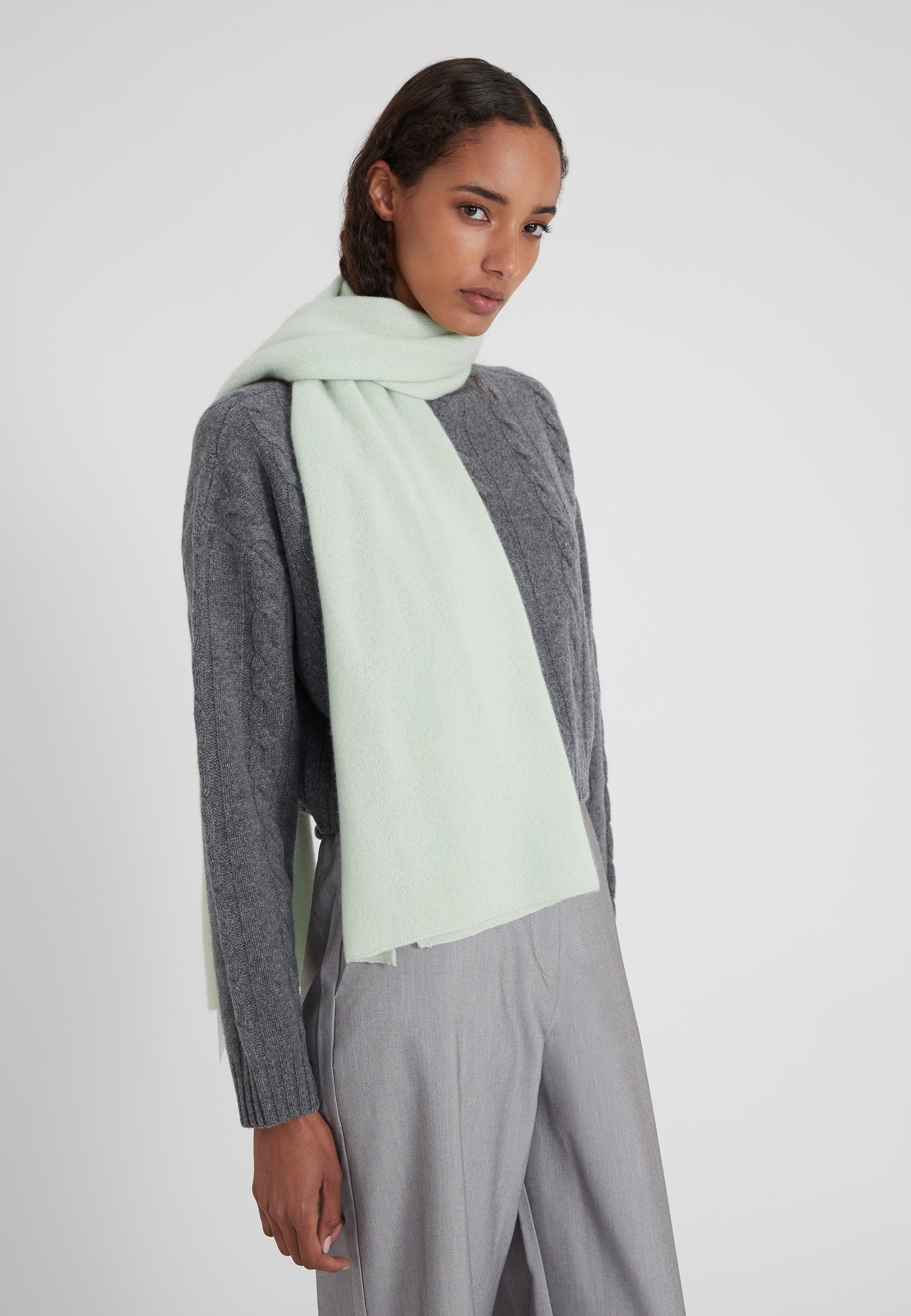 scarf - fog green
