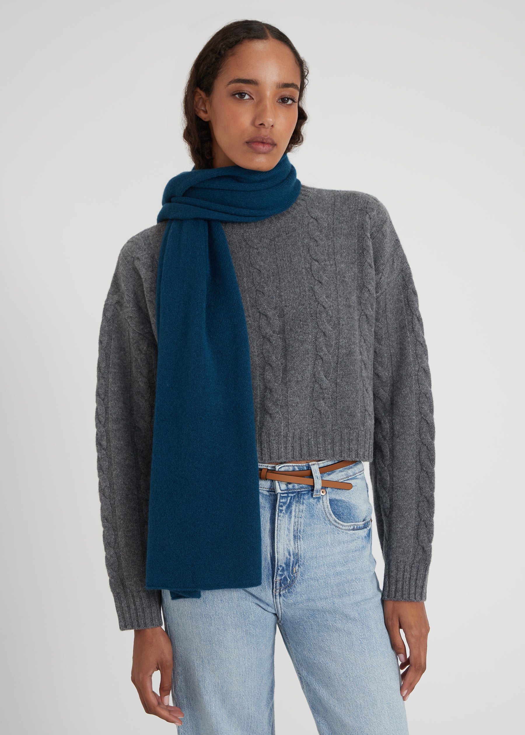 scarf - dark slate blue