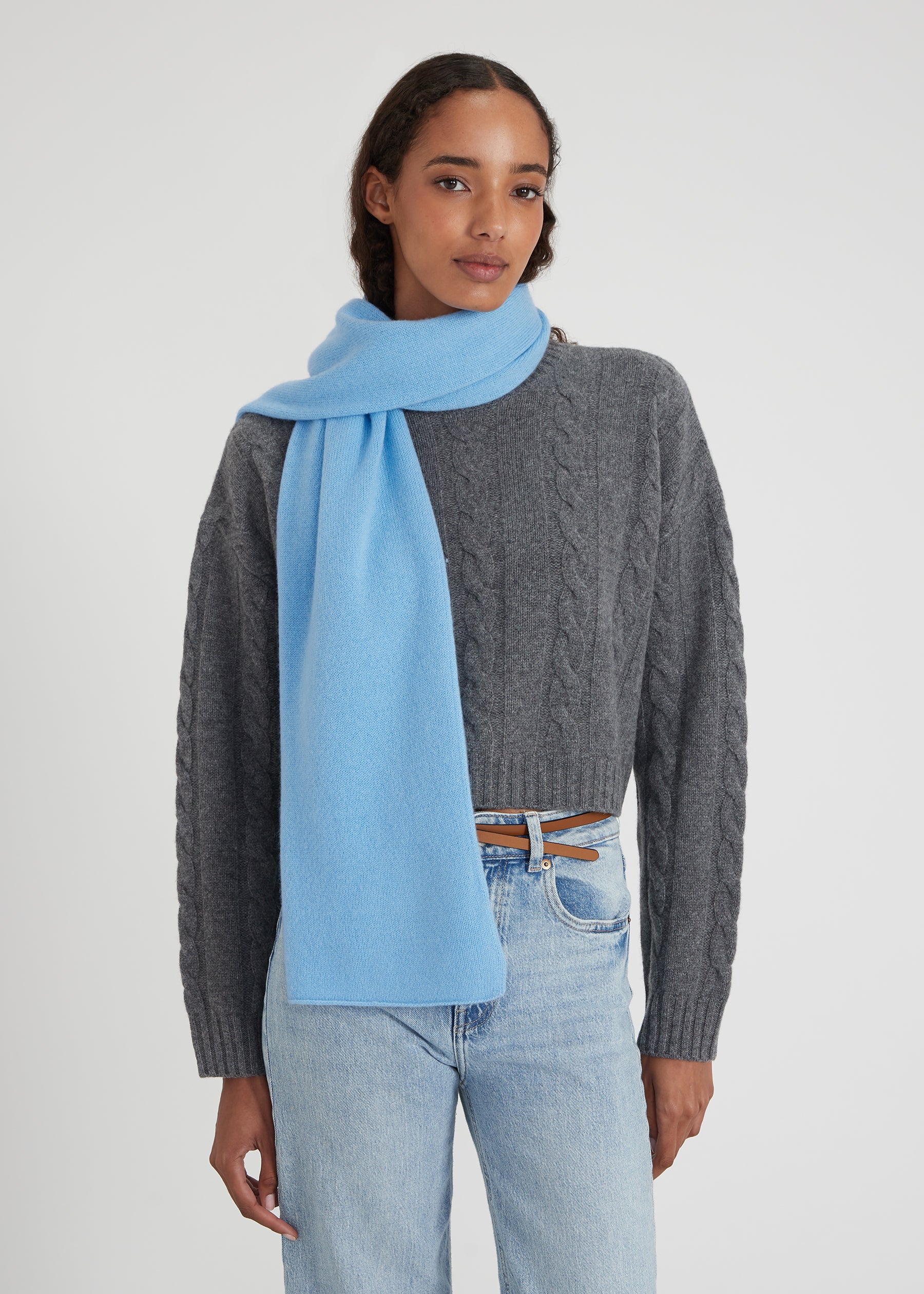 scarf - icy blue