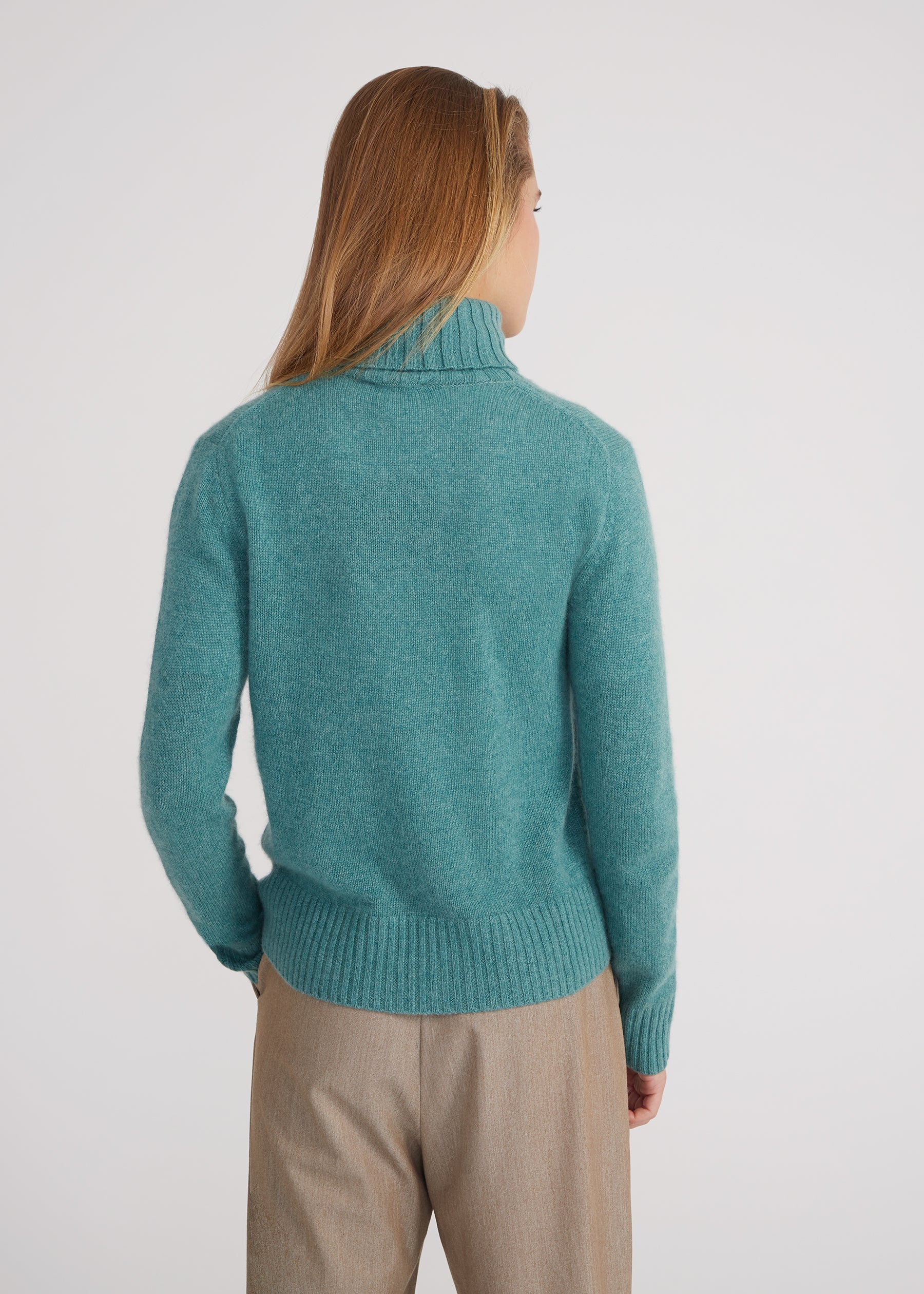 Regular Rollkragenpullover- mint