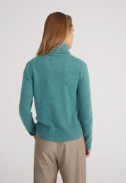 Regular Rollkragenpullover- mint
