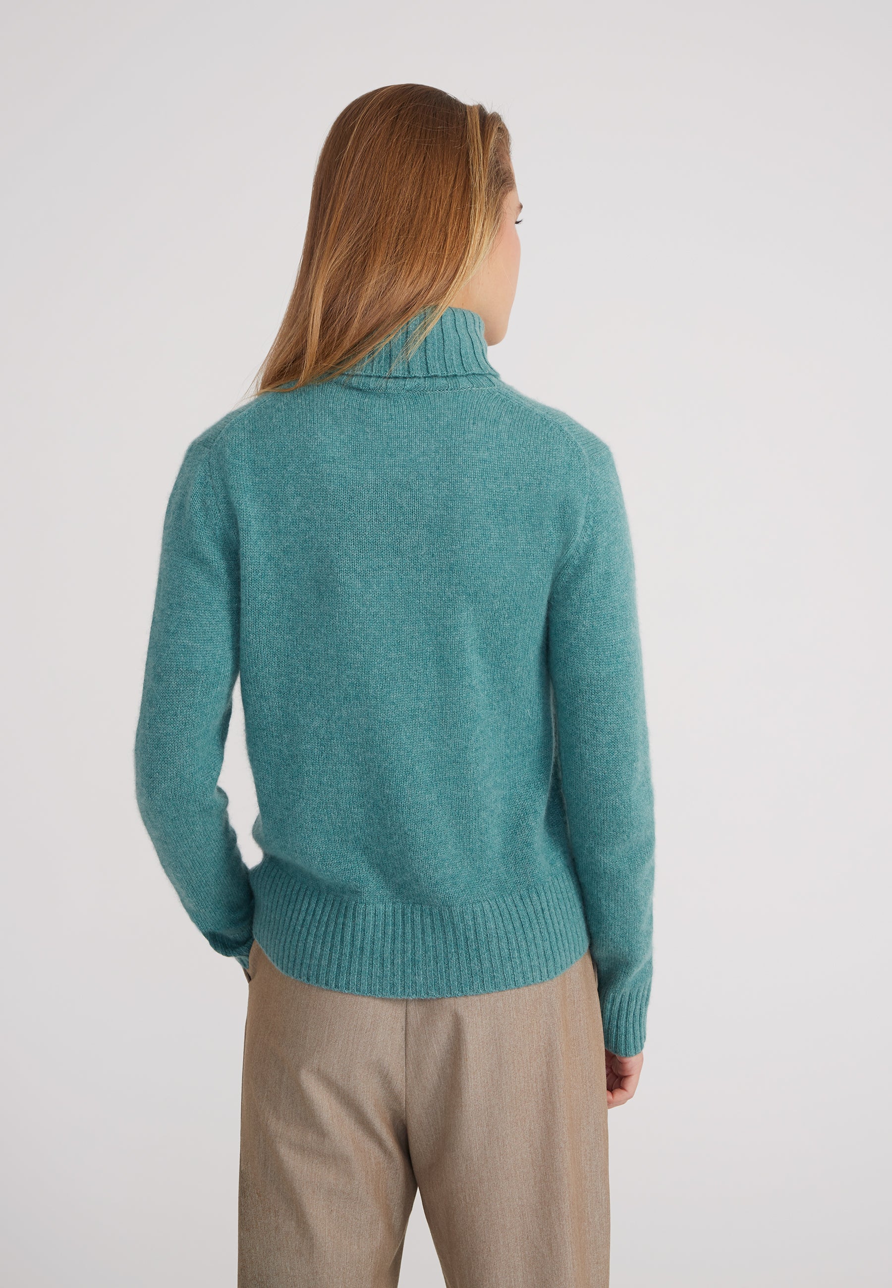 Regular Rollkragenpullover- mint