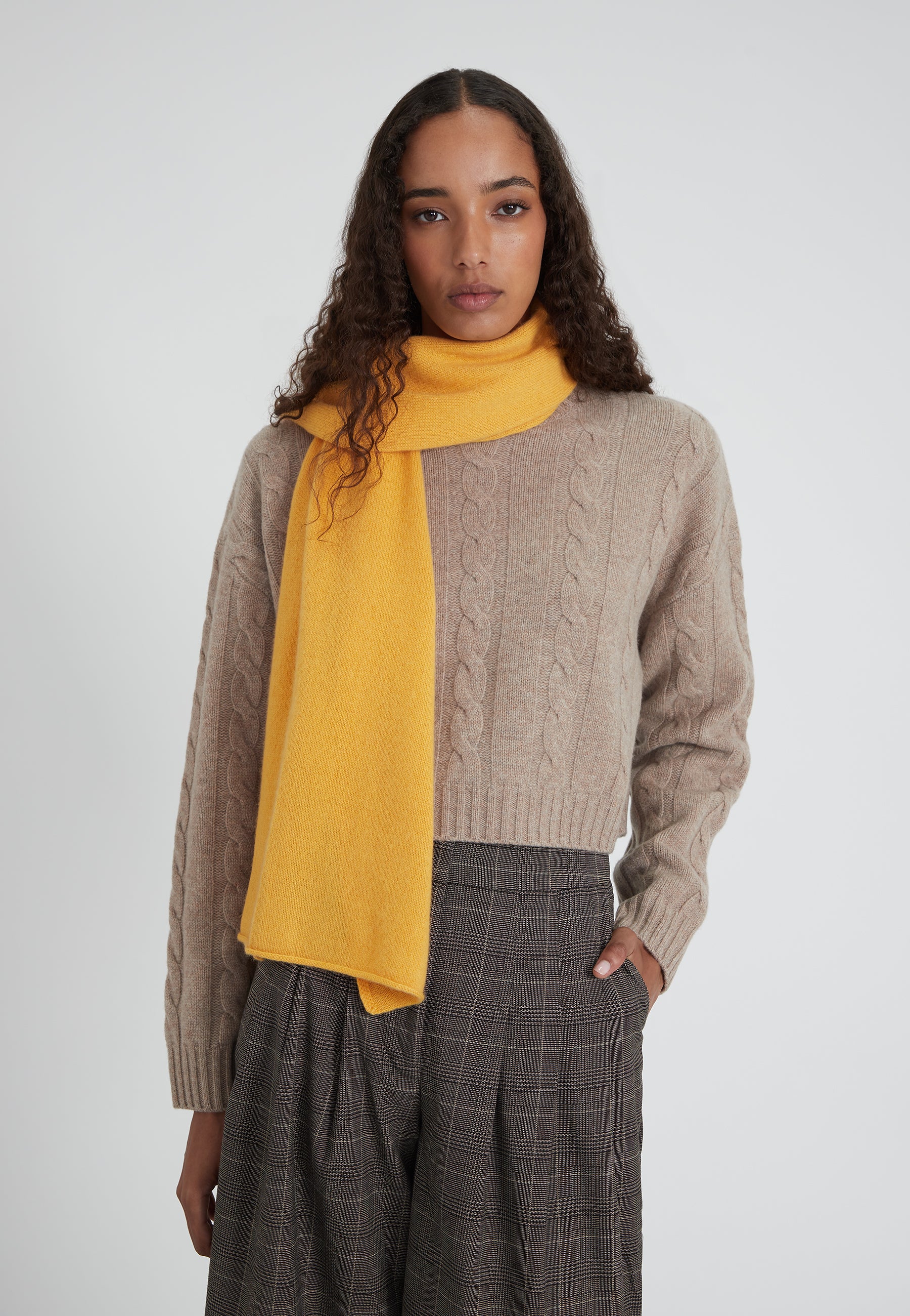scarf - mustard