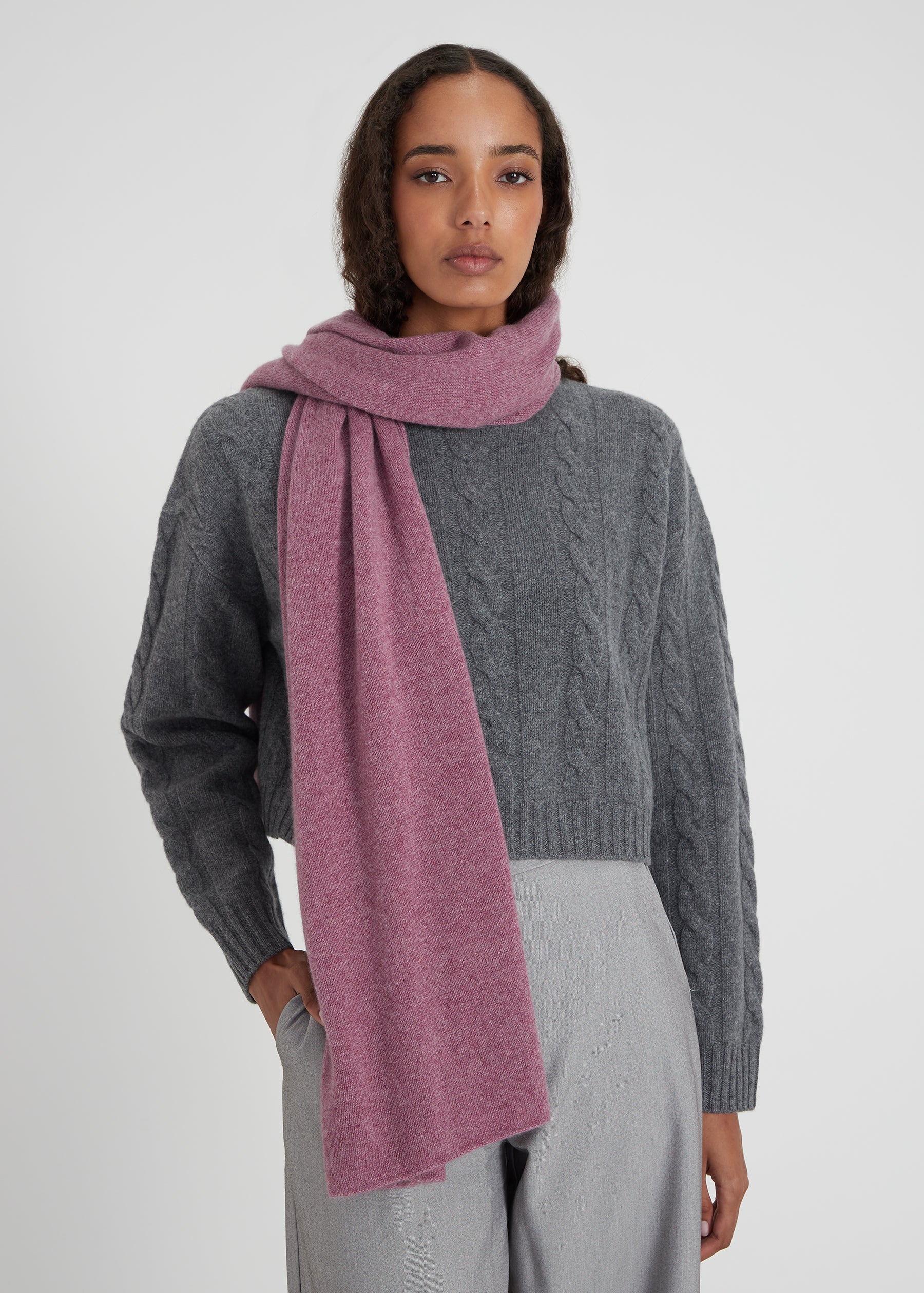 scarf - dull rose