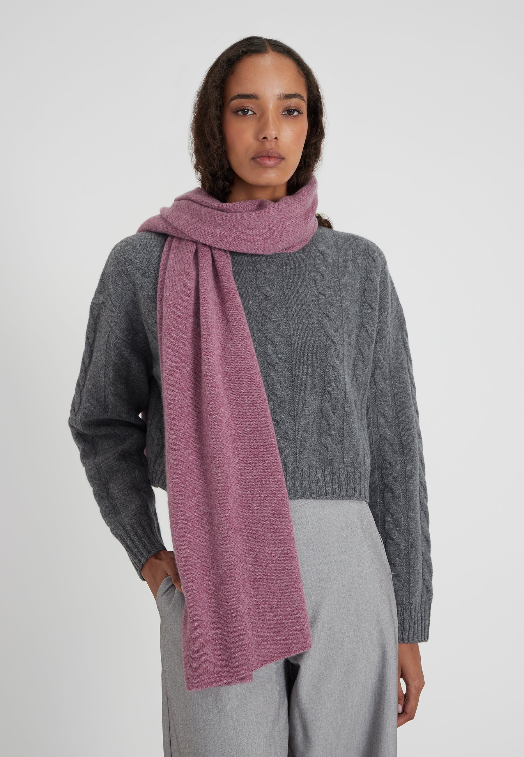 scarf - dull rose