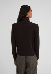 Regular Rollkragenpullover - coffee
