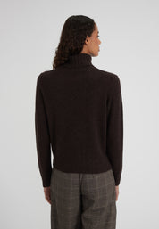 Regular Rollkragenpullover - coffee