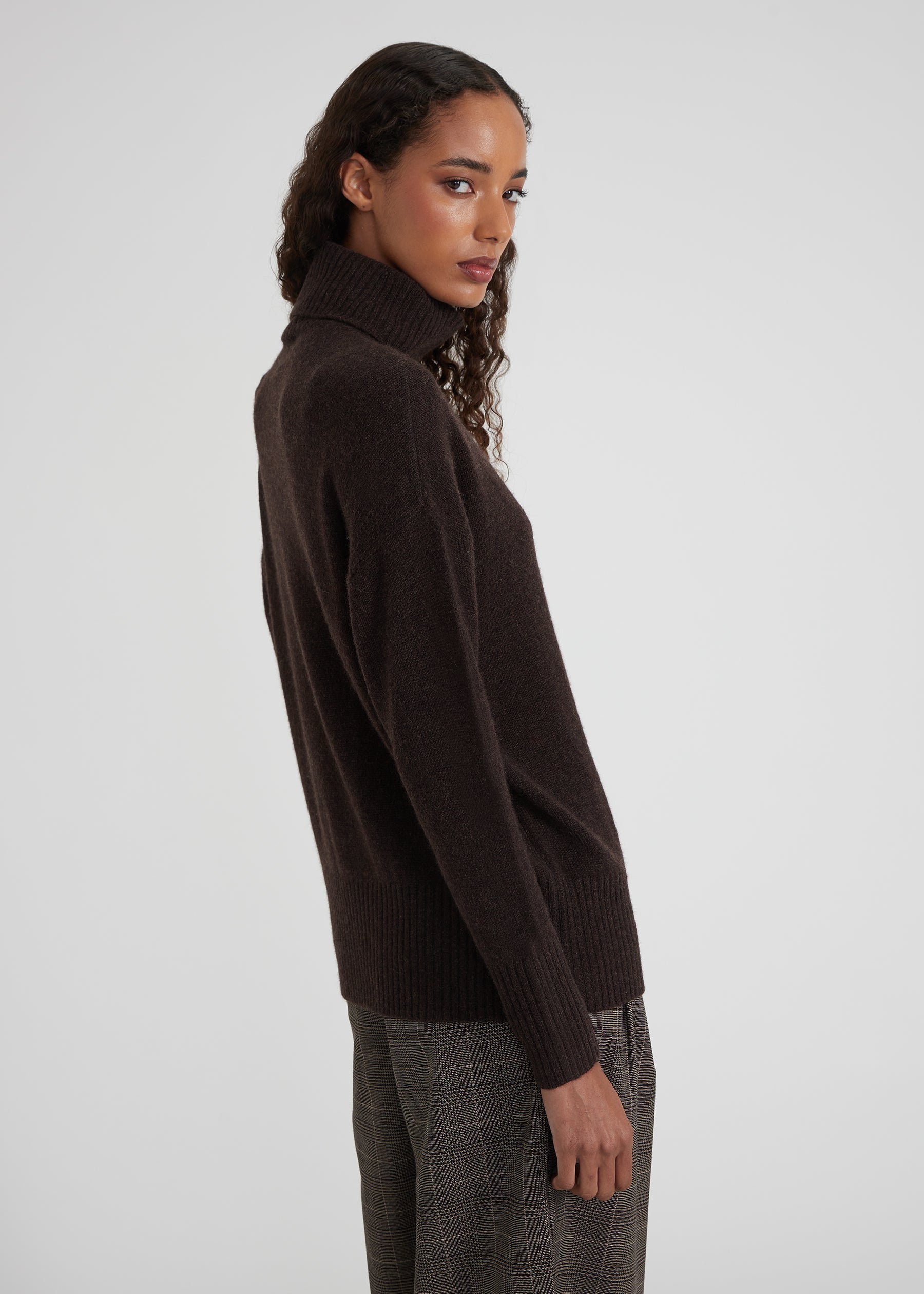 Oversize Rollkragen - coffee