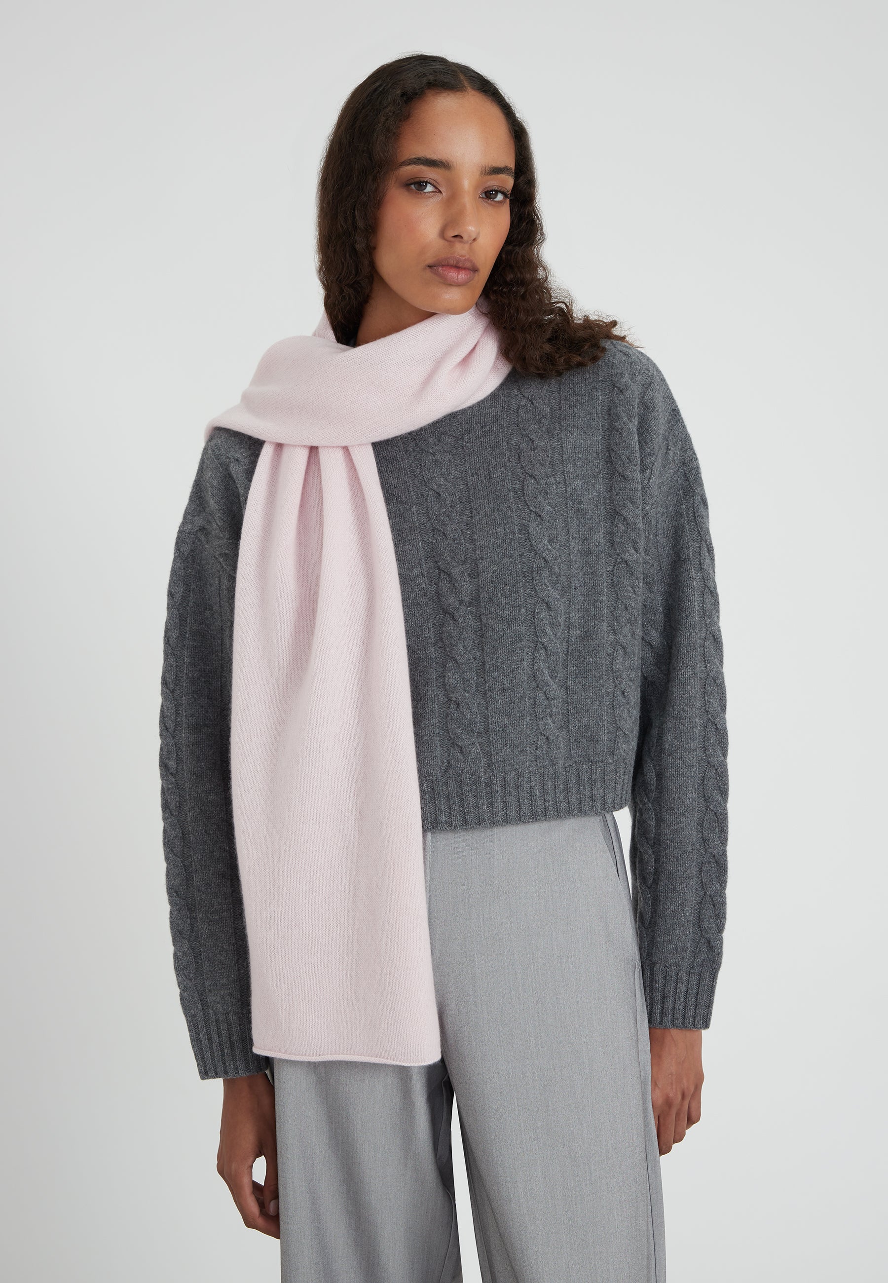 scarf - pastel pink