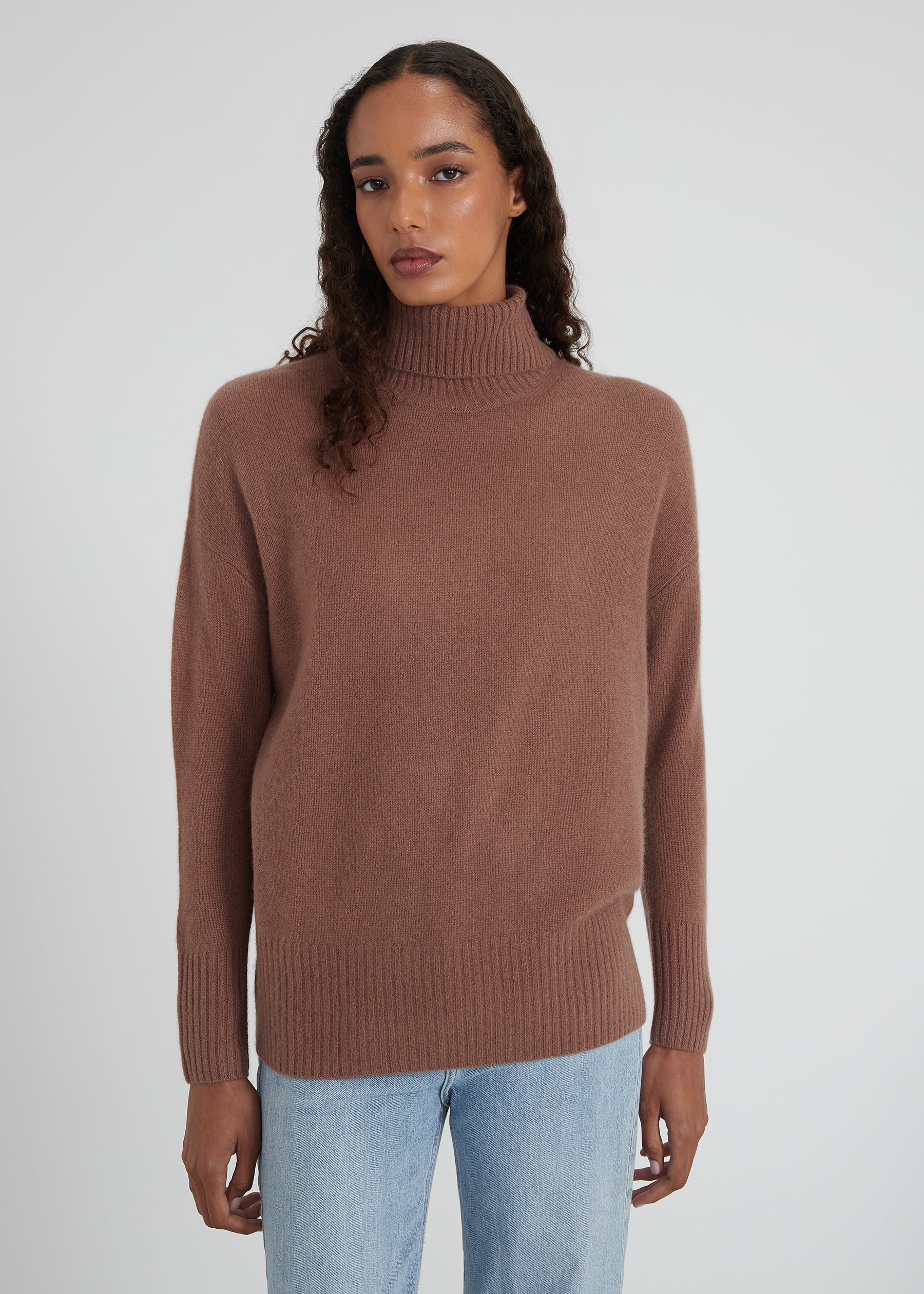 Oversize Rollkragen - mocha