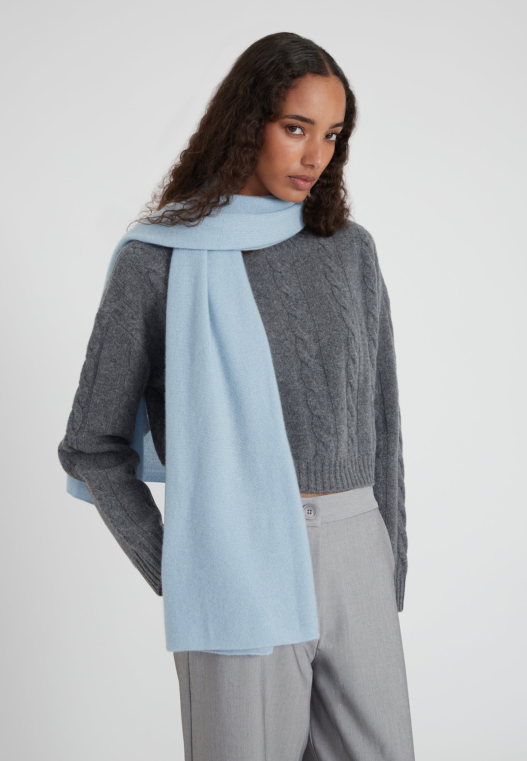 scarf - pastel blue