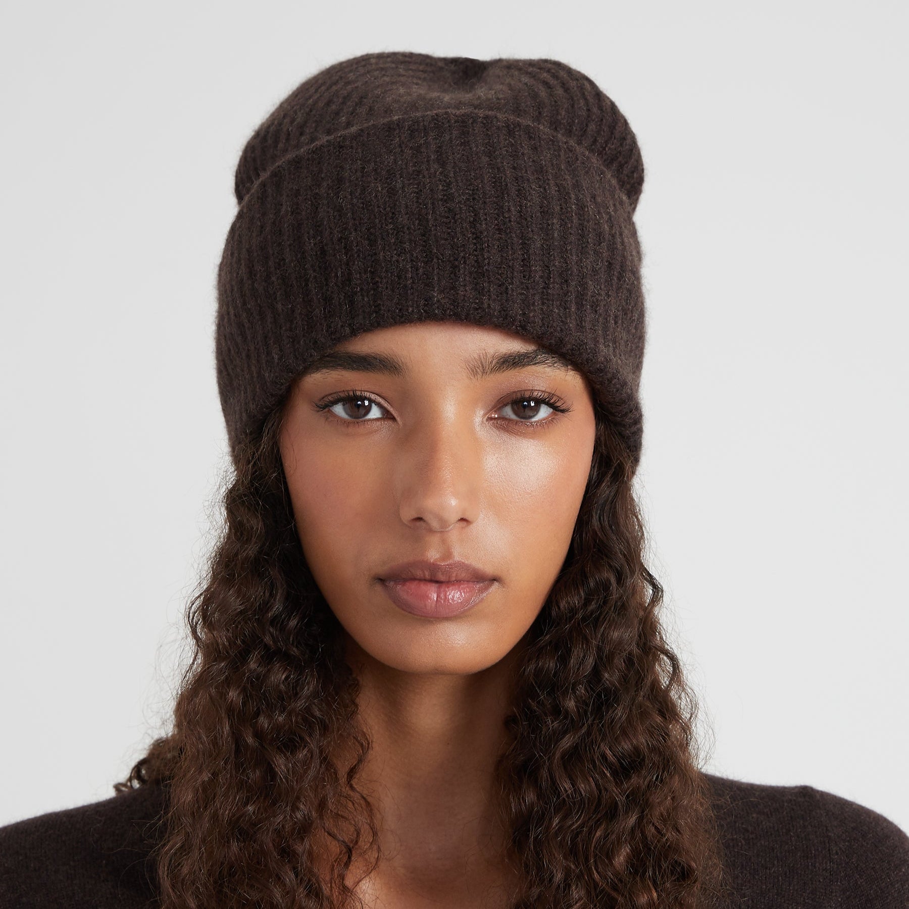 Chunky Beanie - coffee