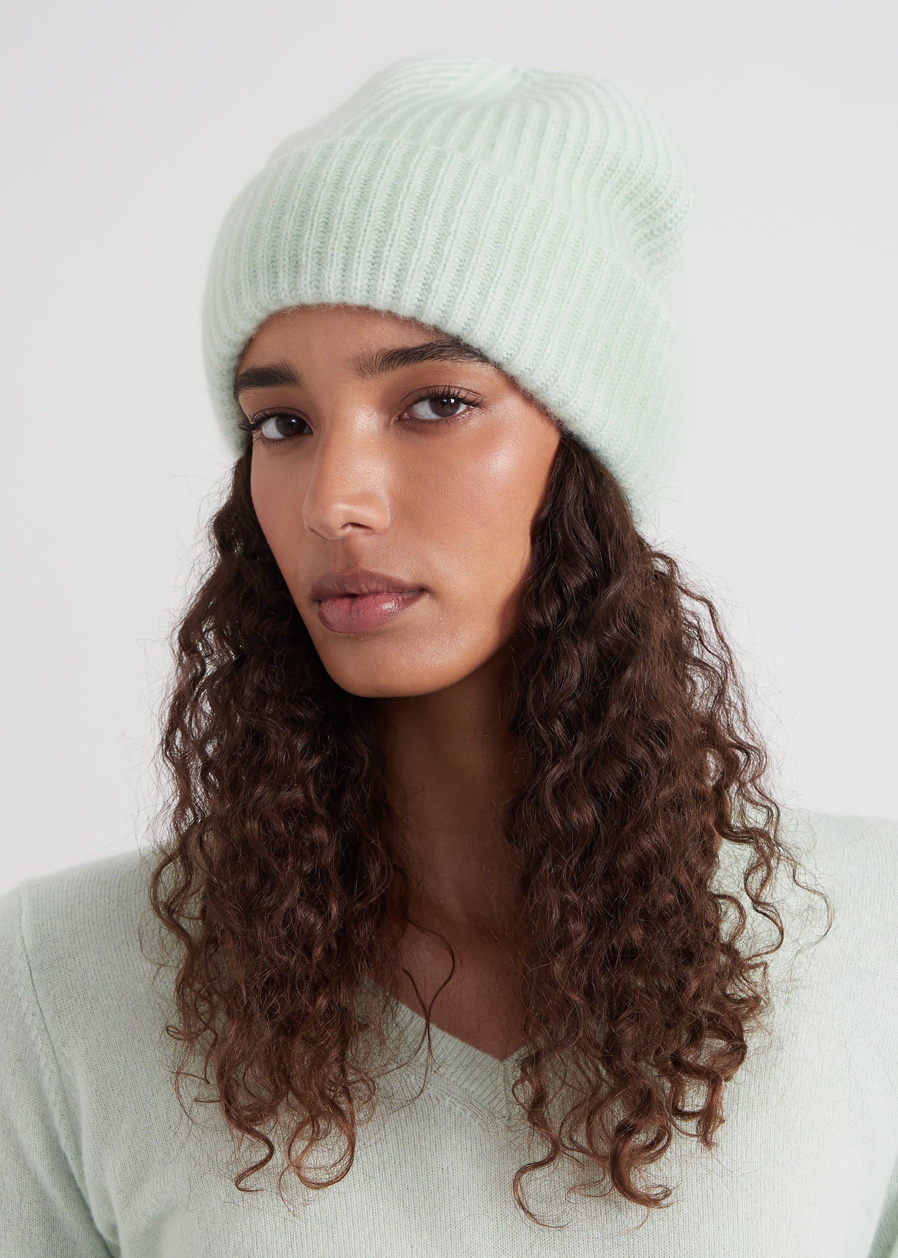 Chunky Beanie - fog green