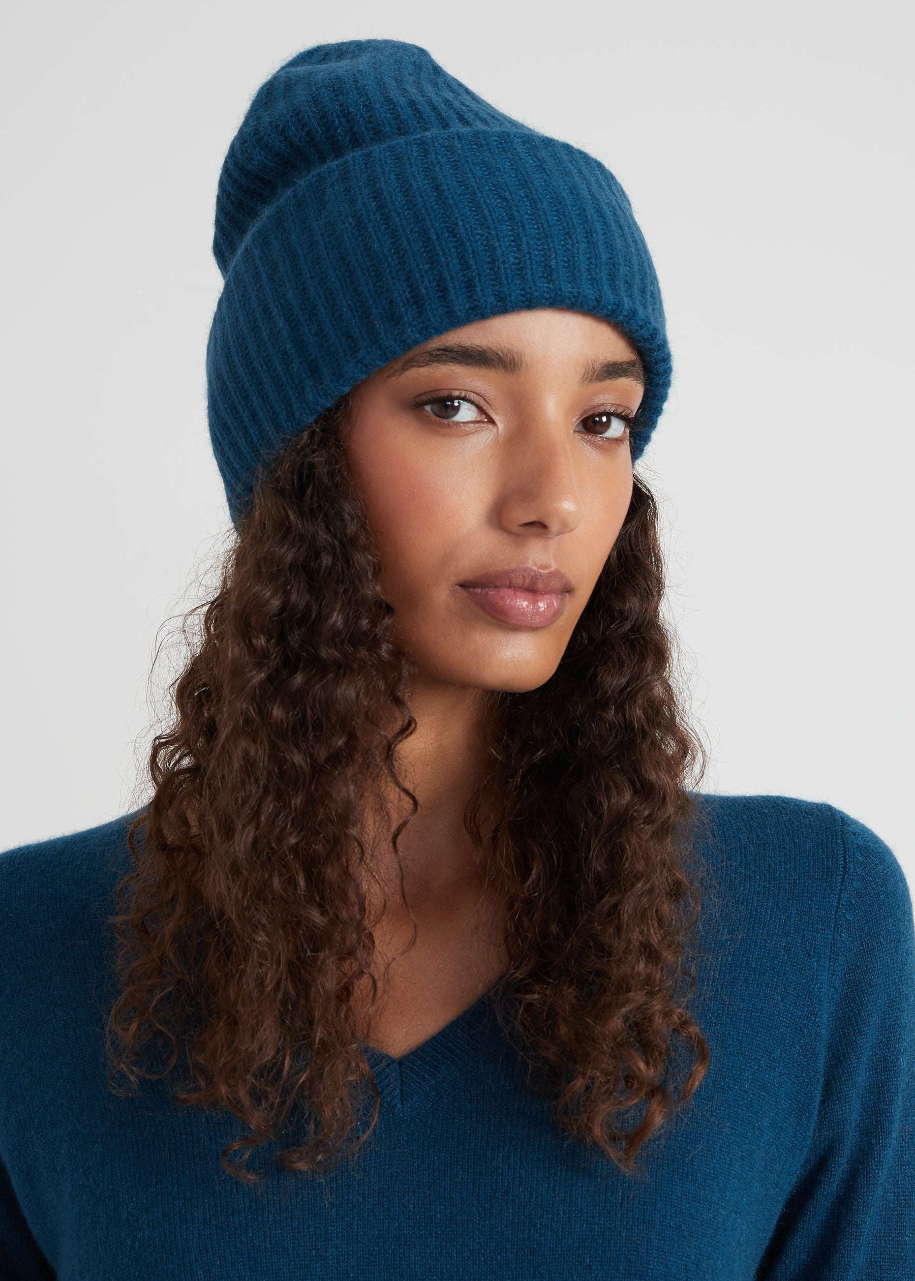 Chunky Beanie - dark slate blue