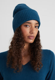 Chunky Beanie - dark slate blue