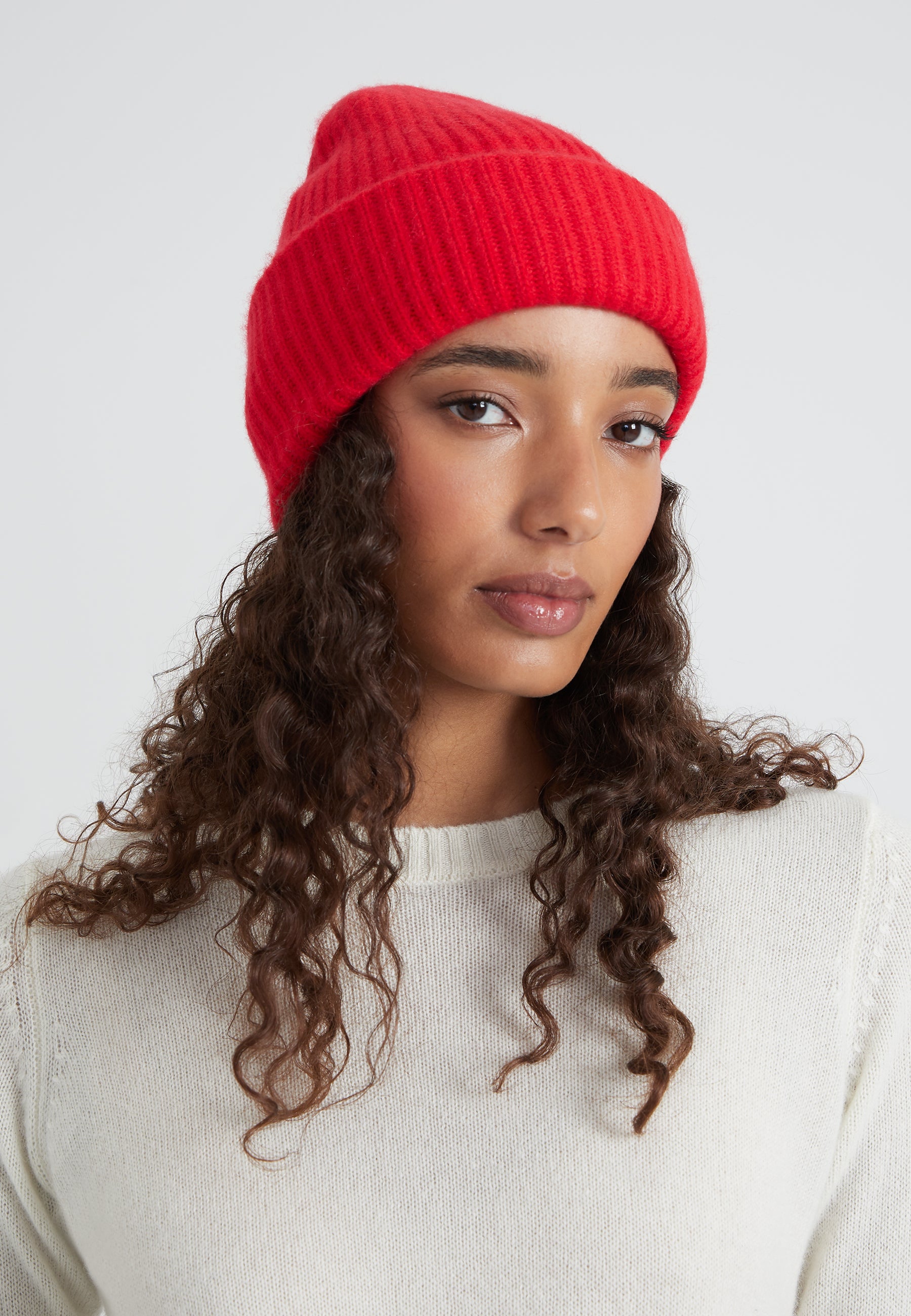 Chunky Beanie - crimson