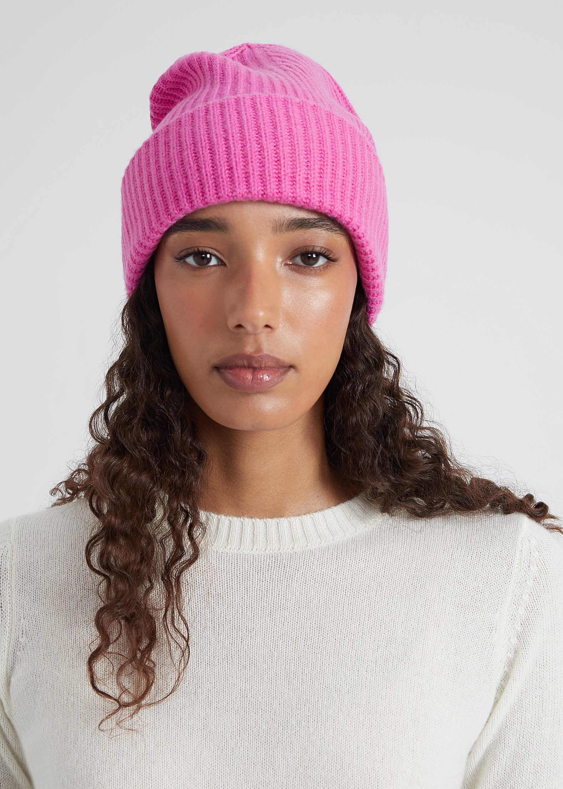 Chunky Beanie - fuchsia