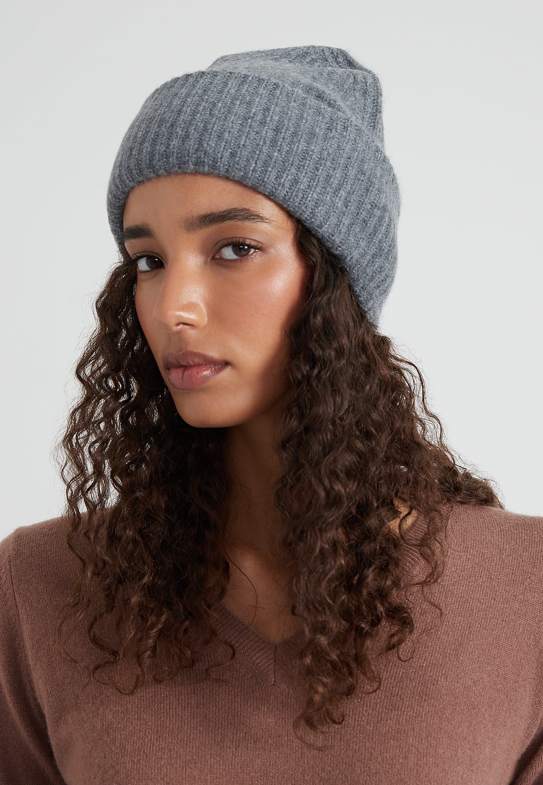 Chunky Beanie - grey melange
